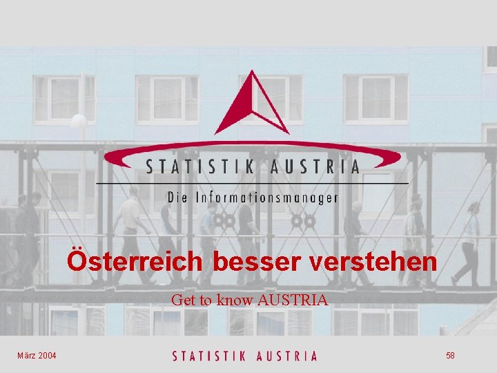 Österreich besser verstehen Get to know AUSTRIA März 2004 58 