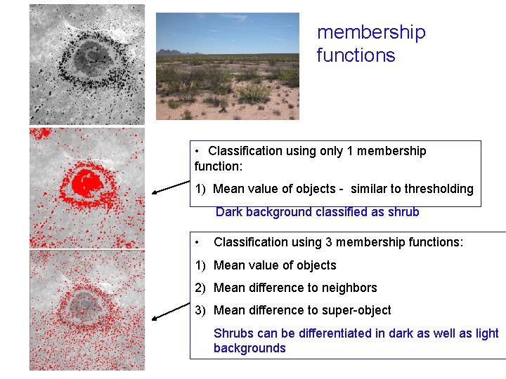 membership functions • Classification using only 1 membership function: 1) Mean value of objects
