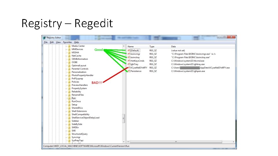 Registry – Regedit 