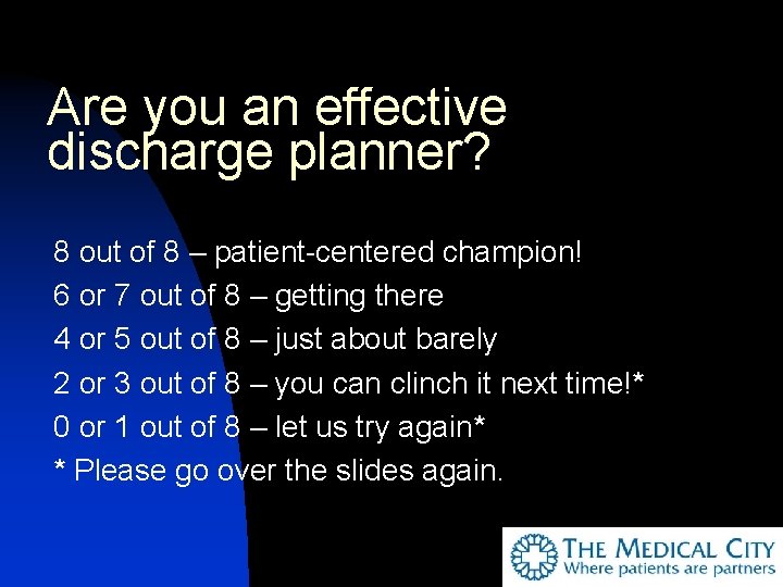 Best practices in discharge planning The Medical City