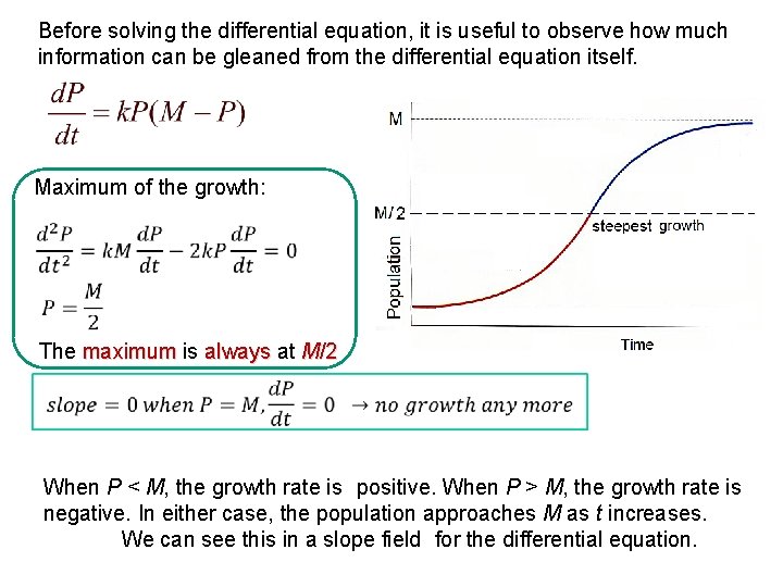 Before solving the differential equation, it is useful to observe how much information can