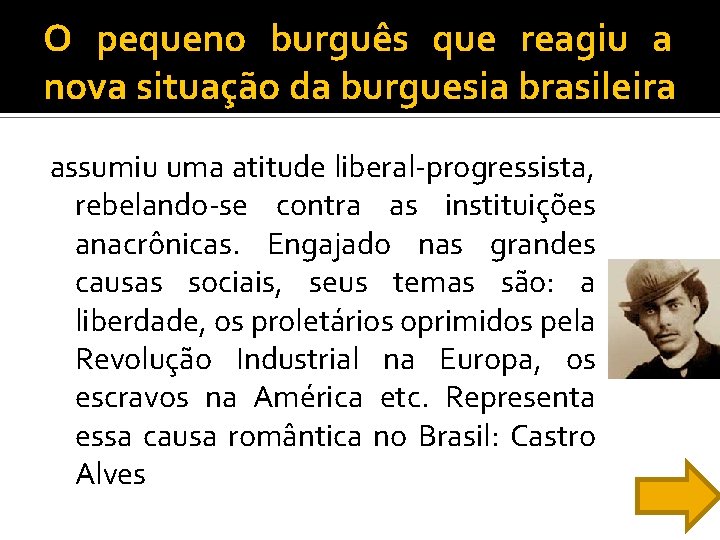 O pequeno burguês que reagiu a nova situação da burguesia brasileira assumiu uma atitude