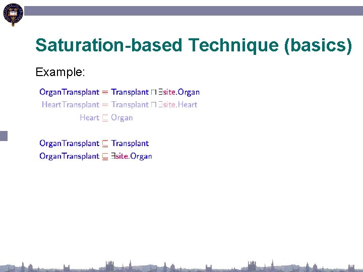 Saturation-based Technique (basics) Example: 