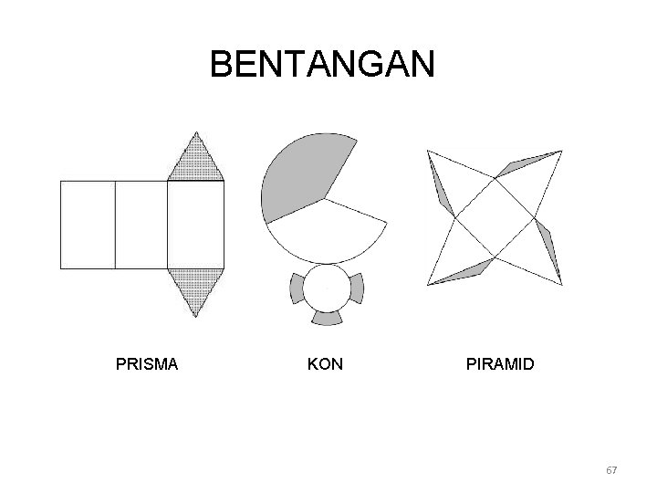 BENTANGAN PRISMA KON PIRAMID 67 