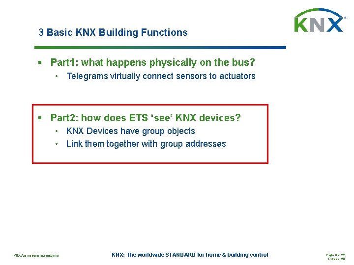 3 Basic KNX Building Functions § Part 1: what happens physically on the bus?