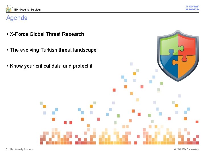 IBM Security Services Agenda X-Force Global Threat Research The evolving Turkish threat landscape Know