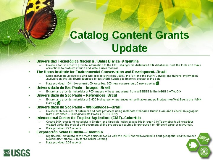 Catalog Content Grants Update • Universidad Tecnológica Nacional / Bahia Blanca--Argentina – • Create