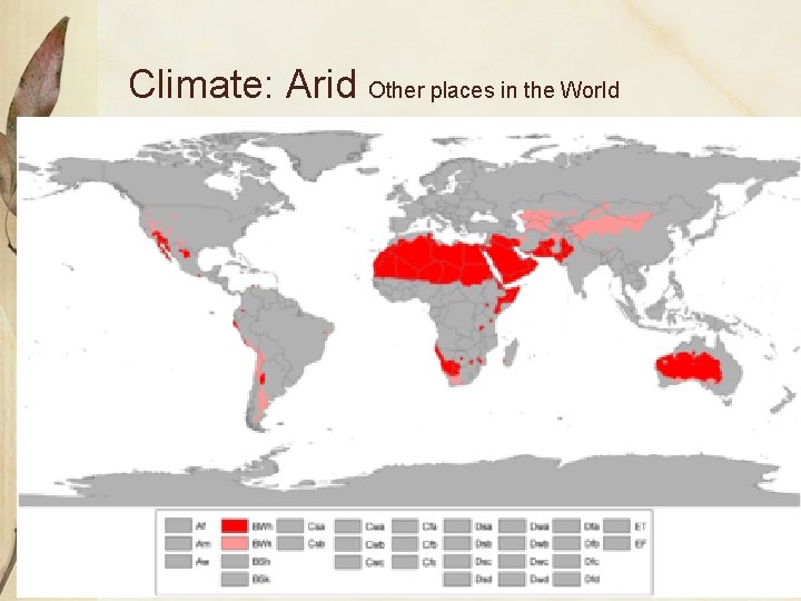 Climate: Arid Other places in the World 