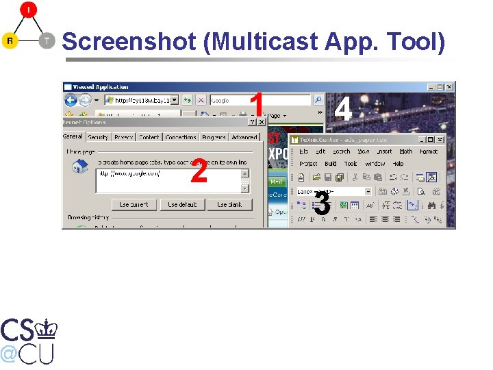 Screenshot (Multicast App. Tool) 1 2 4 3 4 