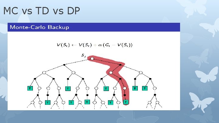 MC vs TD vs DP 