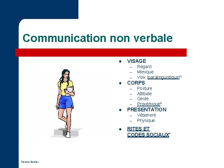 Communication non verbale l VISAGE – – – l CORPS – – l – Communication non verbale l VISAGE – – – l CORPS – – l –