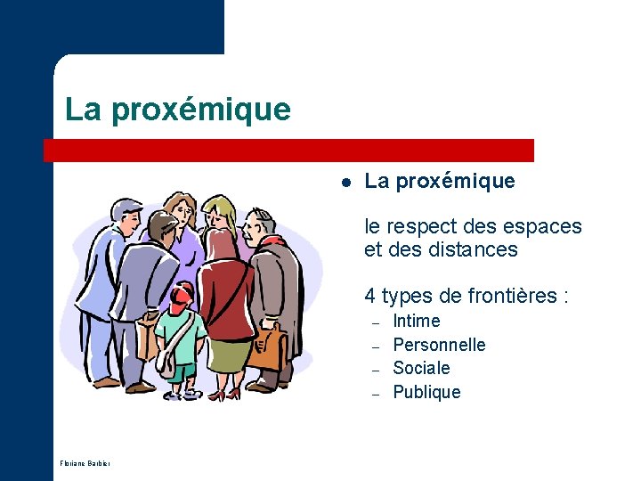 La proxémique le respect des espaces et des distances 4 types de frontières : La proxémique le respect des espaces et des distances 4 types de frontières :