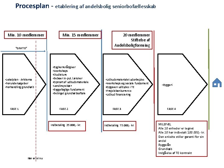 Procesplan - etablering af andelsbolig seniorbofællesskab Min. 10 medlemmer • Lokalplan - Arkitema •