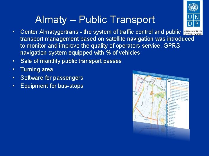 Almaty – Public Transport • Center Almatygortrans - the system of traffic control and