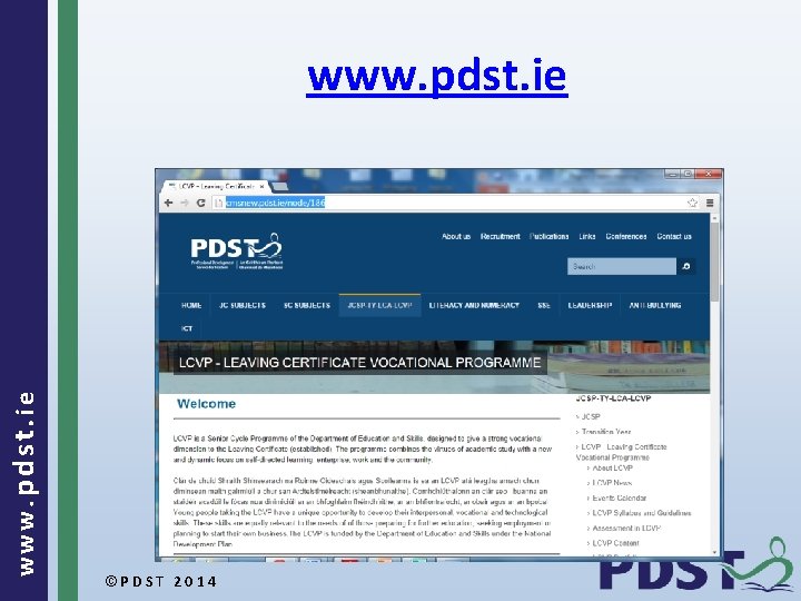 www. pdst. ie ©PDST 2014 