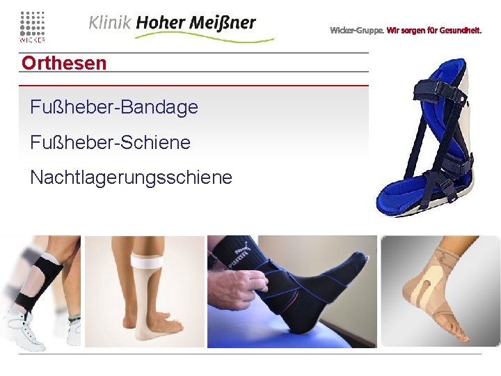 Orthesen Fußheber-Bandage Fußheber-Schiene Nachtlagerungsschiene 