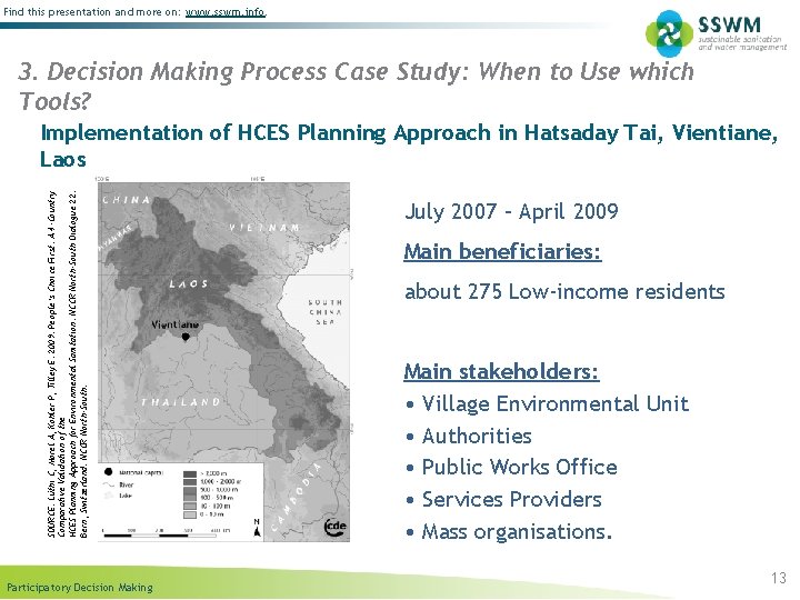 Find this presentation and more on: www. sswm. info. 3. Decision Making Process Case