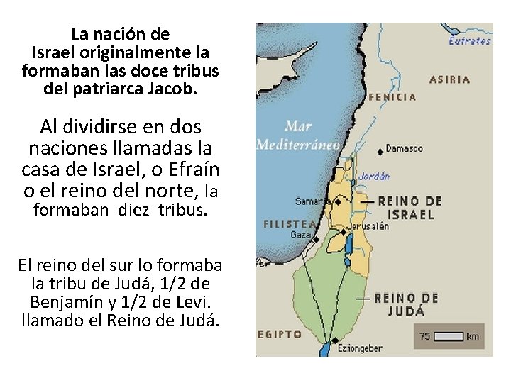 La nación de Israel originalmente la formaban las doce tribus del patriarca Jacob. Al