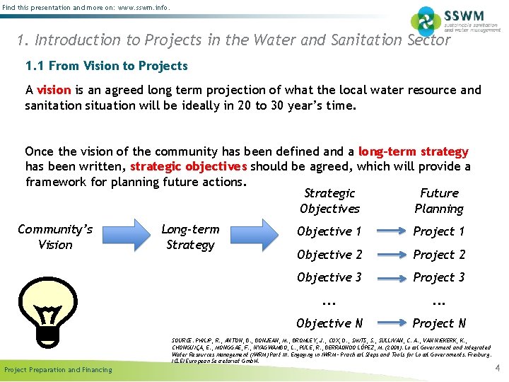 Find this presentation and more on: www. sswm. info. 1. Introduction to Projects in