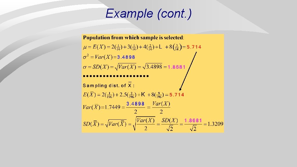 Example (cont. ) 
