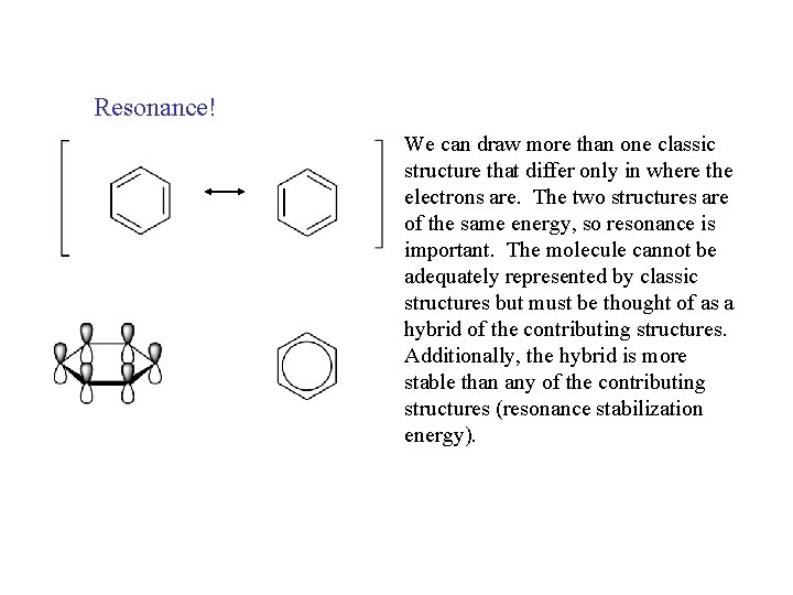 Resonance! We can draw more than one classic structure that differ only in where