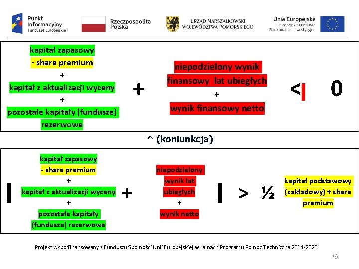 kapitał zapasowy - share premium + kapitał z aktualizacji wyceny + pozostałe kapitały (fundusze)