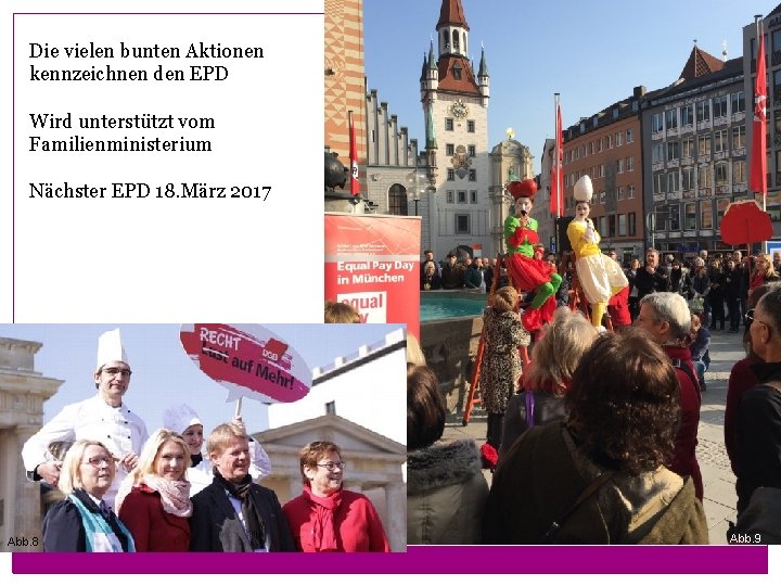 Die vielen bunten Aktionen kennzeichnen den EPD Wird unterstützt vom Familienministerium Nächster EPD 18.