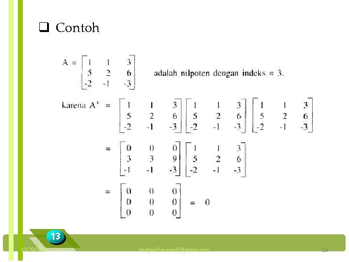 q Contoh 13 10/29/2020 destyrakhmawati@yahoo. com 13 