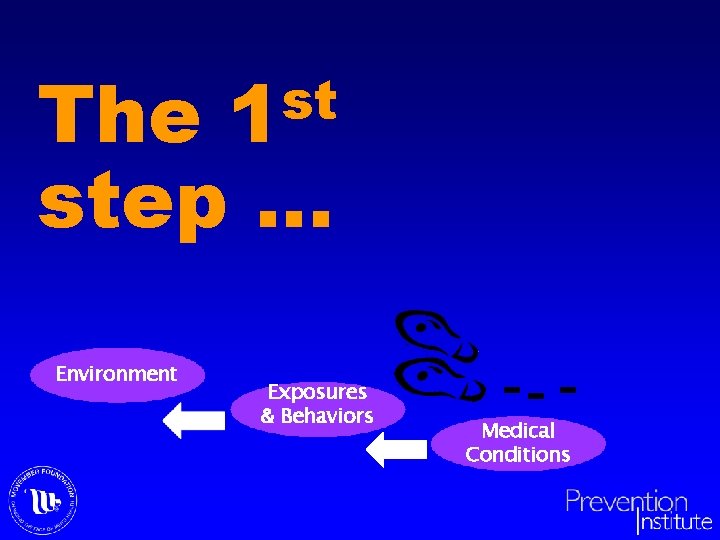 st 1 The step. . . Environment Exposures & Behaviors Medical Conditions 