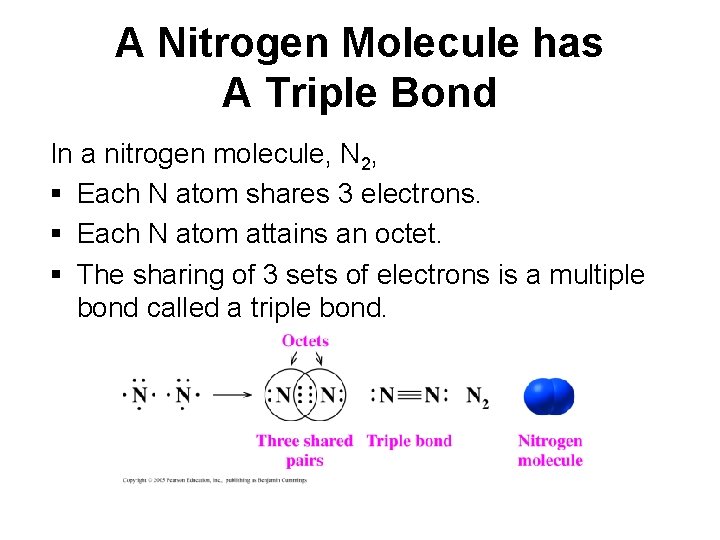 A Nitrogen Molecule has A Triple Bond In a nitrogen molecule, N 2, §