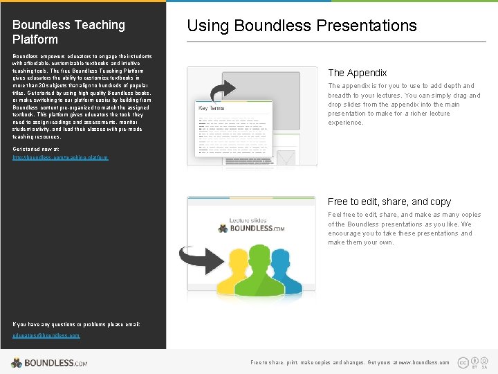 Boundless Teaching Platform Boundless empowers educators to engage their students with affordable, customizable textbooks