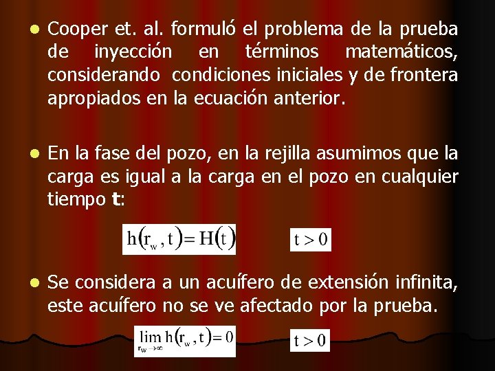 l Cooper et. al. formuló el problema de la prueba de inyección en términos