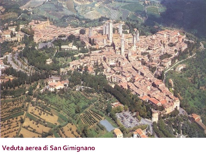 Veduta aerea di San Gimignano 