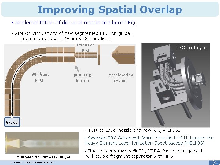 Improving Spatial Overlap • Implementation of de Laval nozzle and bent RFQ - SIMION