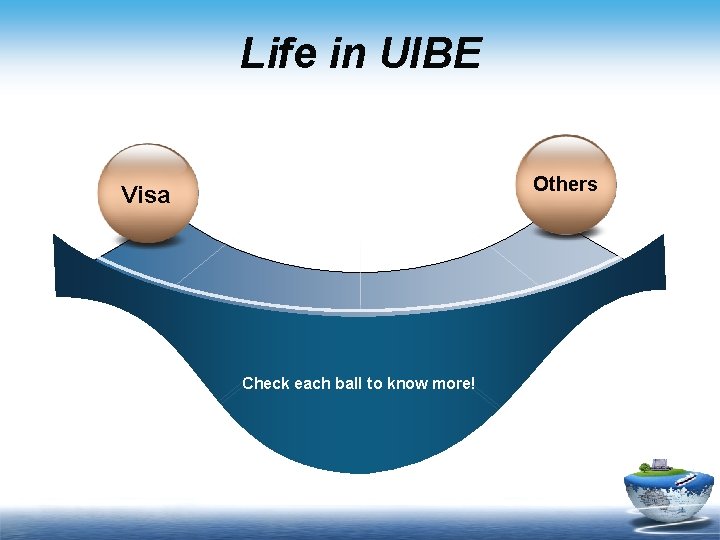 Life in UIBE Others Visa Check each ball to know more! 