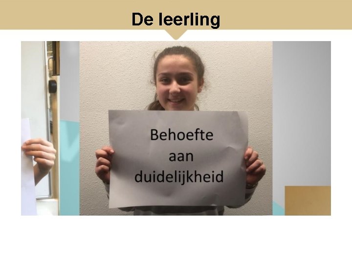 De leerling 