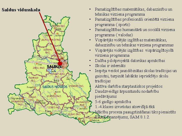 Saldus vidusskola • Pamatizglītības matemātikas, dabaszinību un tehnikas virziena programma • Pamatizglītības profesionāli orientētā