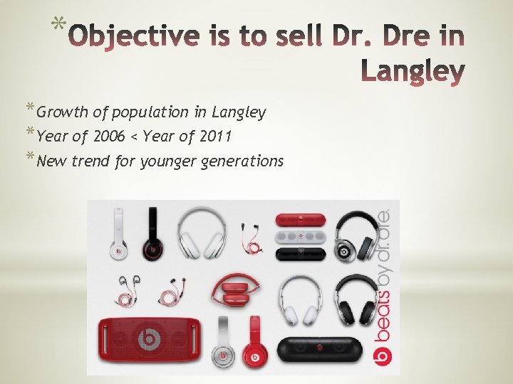 * *Growth of population in Langley *Year of 2006 < Year of 2011 *New