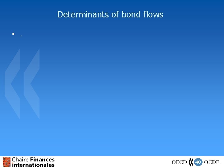 Determinants of bond flows §. 40 