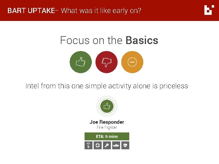 BART UPTAKE– What was it like early on? Focus on the Basics Intel from BART UPTAKE– What was it like early on? Focus on the Basics Intel from