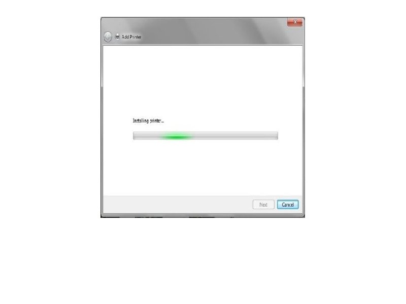 Windows will now finish installing the printer on your computer 