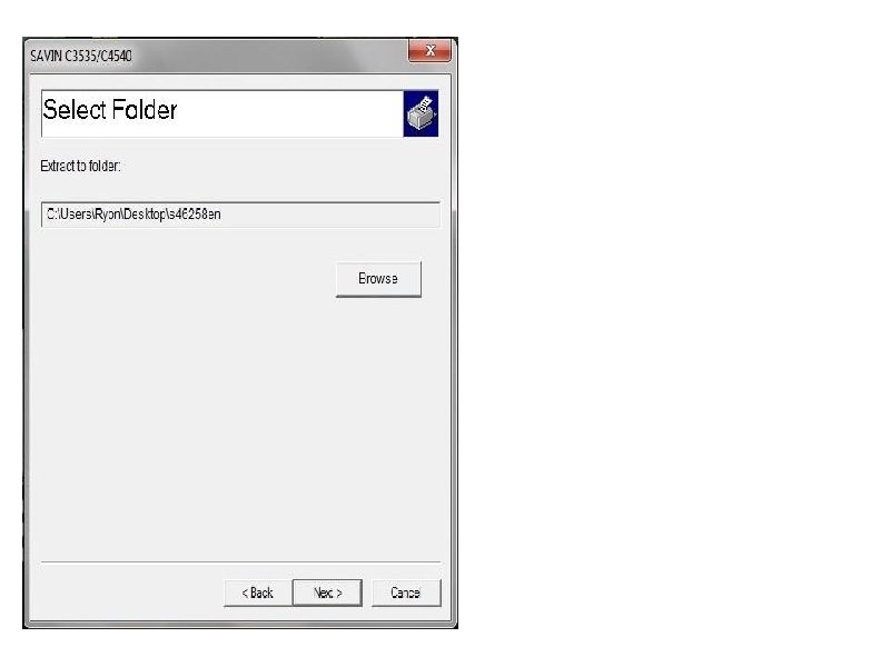 Choose the folder where you want to install the drivers. Windows will find the