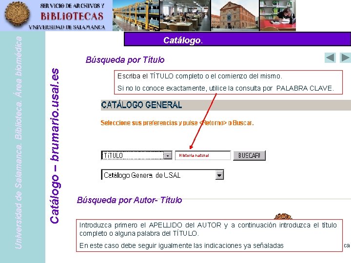 Búsqueda por Título Pub. Med Catálogo – www. pubmed. gov – brumario. usal. es