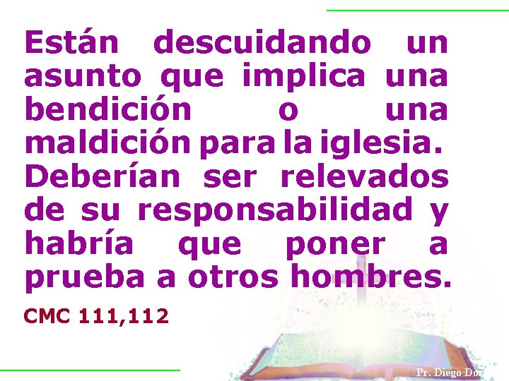 Están descuidando un asunto que implica una bendición o una maldición para la iglesia.