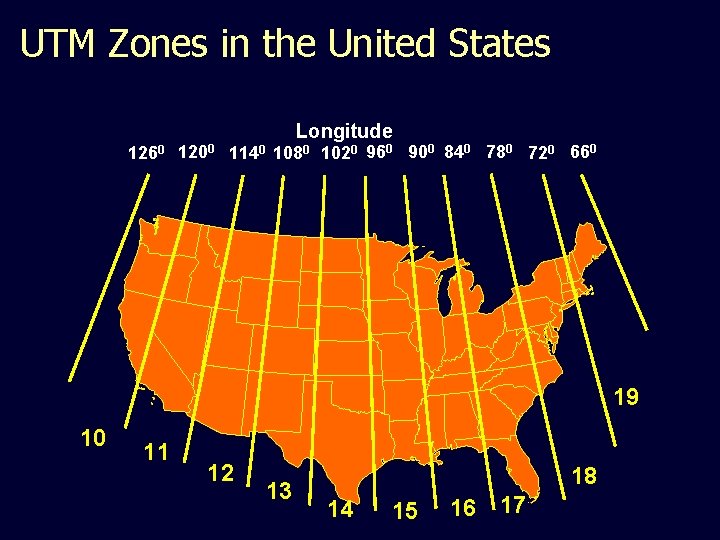 UTM Zones in the United States Longitude 1260 1200 1140 1080 1020 960 900