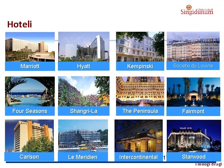 AUSTRIAN SERBIAN TOURISM PROGRAMMES Hoteli Marriott Hyatt Kempinski Societe du Louvre Four Seasons Shangri-La