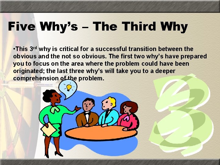 Five Why’s – The Third Why • This 3 rd why is critical for