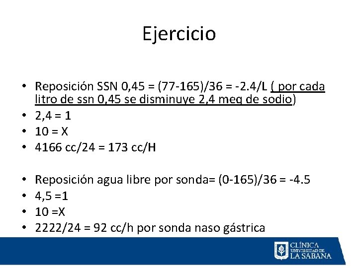 Ejercicio • Reposición SSN 0, 45 = (77 -165)/36 = -2. 4/L ( por