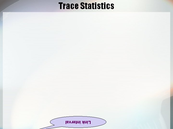 Trace Statistics Link interval 