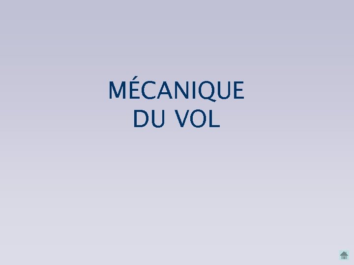 MÉCANIQUE DU VOL 